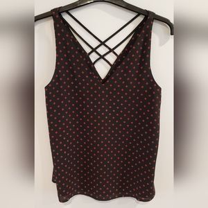 Express Black V Neck X Back Tank Size XS